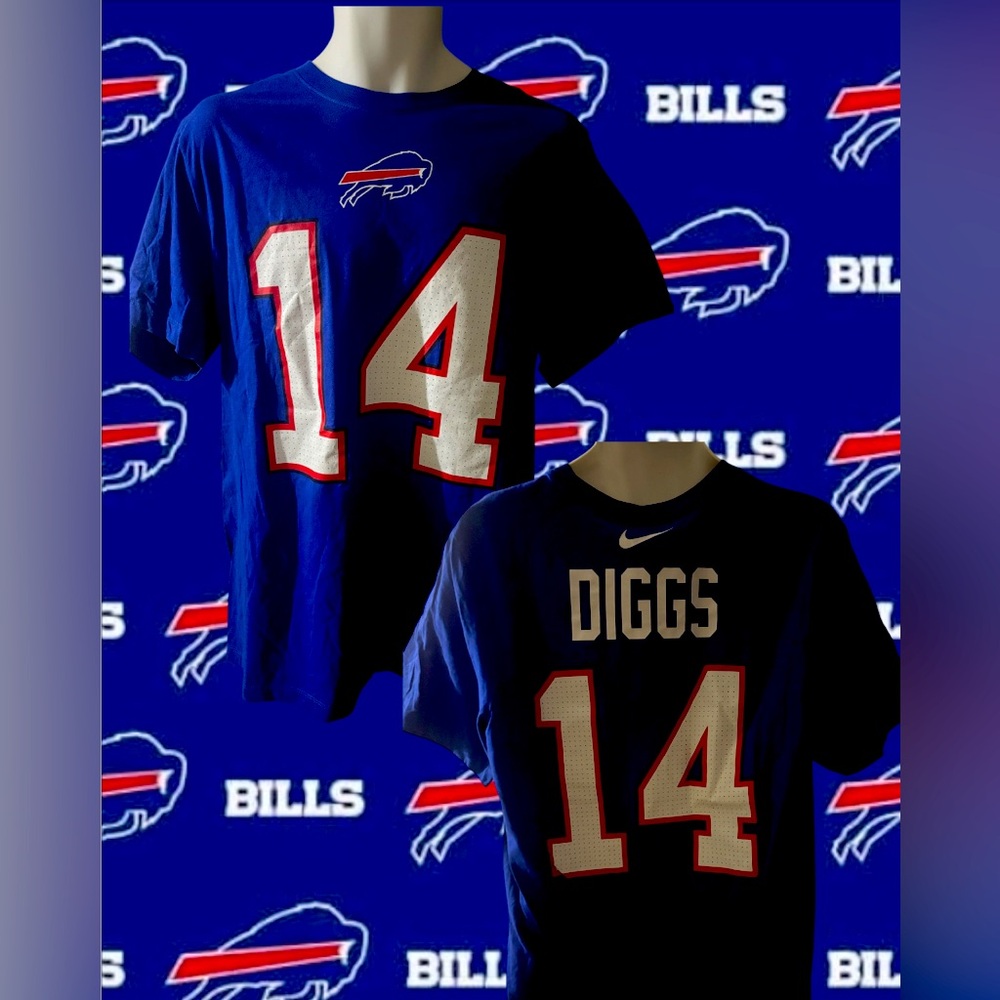 Buffalo Bills Mafia Men's Large L  Stefon Diggs #14 Nike Blue Jersey Shirt NWT